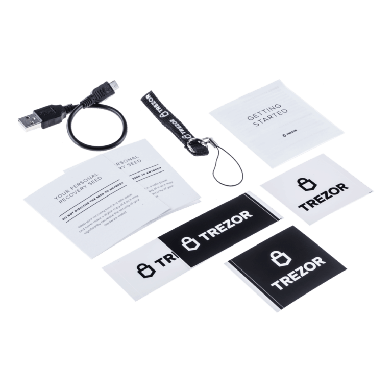 Trezor One contains everything you need