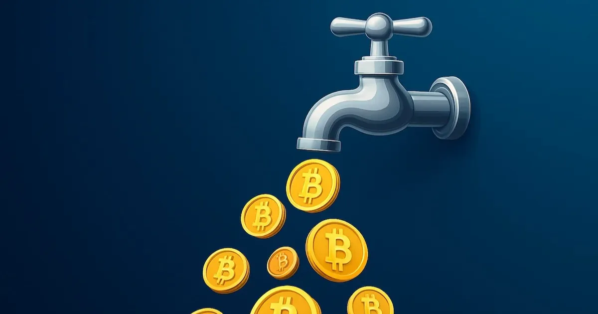 Illustration of a digital bitcoin faucet platform representing top-paying faucet sites